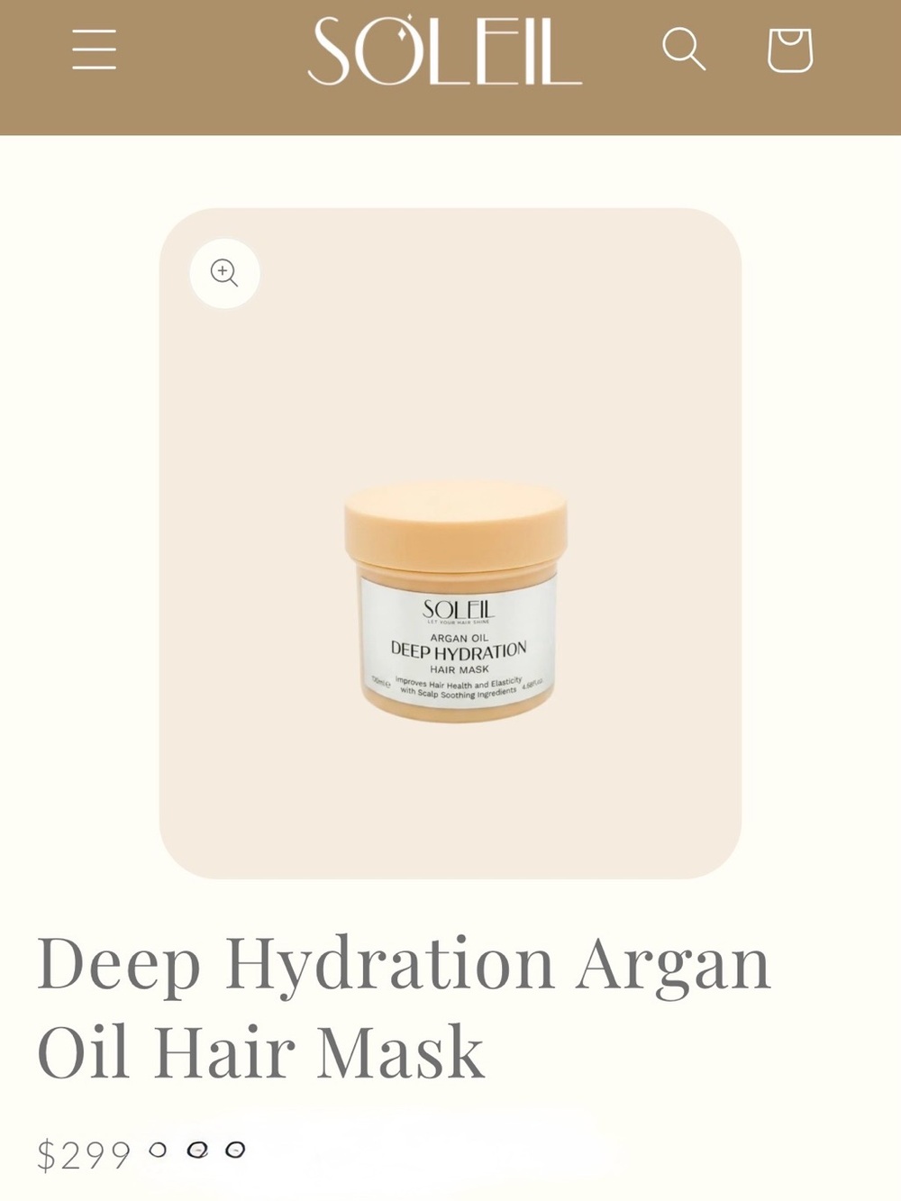 Deep Hydration Argan Oil Hair Mask – Cream